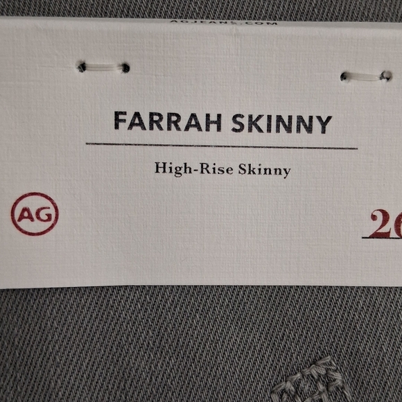 NWT AG Adriano Goldschmied Grey Farrah High Rise Skinny Jean   Size 26 - Picture 9 of 11